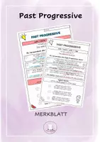 Vorschau - Arbeitsblätter - Past Progressive / Past Continuous Merkblatt - Deckblatt