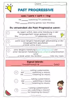 Vorschau - Arbeitsblätter - Past Progressive / Past Continuous Merkblatt - Seite 3