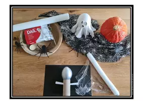 Vorschau - Mal- und Bastelvorlagen - Tafelkarten Halloweengespenst basteln - Seite 3
