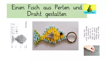 Vorschau - Mal- und Bastelvorlagen - Einen Fisch aus Perlen und Draht gestalten - Deckblatt