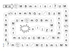 Vorschau - Arbeitsblätter - Würfelspiel zur optischen Analyse "M m" - Seite 3