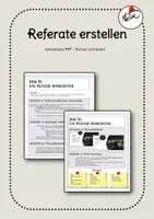 Vorschau - Merkblätter - Anleitung: Referate erstellen - Deckblatt