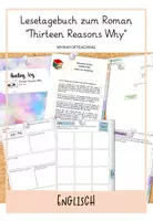 Vorschau - Arbeitsblätter - Lesetagebuch zu der Lektüre "Thirteen Reasons Why" - Deckblatt