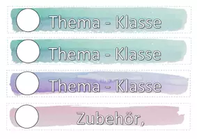 Vorschau - Mal- und Bastelvorlagen - Vorlagen Etiketten Maxibriefkartons Aquarell - Seite 1