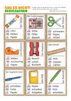 Vista previa - Juegos / Gamificación - Sag es nicht! Schulsachen Deutsch - página 1