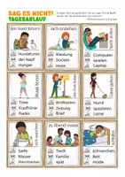 Vista previa - Juegos / Gamificación - Sag es nicht! Tagesablauf Deutsch - página 1
