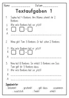 Vorschau - Arbeitsblätter - Textaufgaben für 1. und 2. Klasse - Seite 2