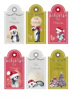 Vorschau - Bildkarten - Weihnachten Grußkärtchen/Geschenkanhänger - Pinguinklasse - Seite 1