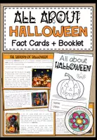 Vorschau - Stundenentwürfe - All ABOUT HALLOWEEN - 10 Fact Cards + Answer Booklet (Reading Comprehensions) - Deckblatt