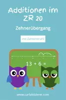Vorschau - Aufgabenkarten - Additionen-im-ZR-20 mit Zahlenstrahl - Deckblatt