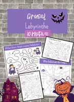 Vorschau - Arbeitsblätter - Halloween - Grusel Labyrinth - ideal für Zwischendurch - Deckblatt