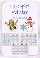 Vorschau - Spiele - Lesespiel Winter für die Klasse 1 & 2 in Silbenschrift - Deckblatt