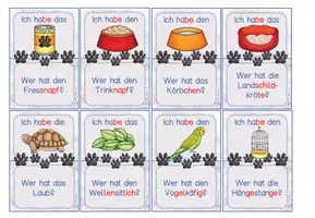 Vorschau - Spiele - Lesespiel Haustiere für die Klassen 1 & 2 in Silbenschrift - Seite 2