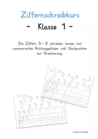 Vorschau - Arbeitsblätter - Ziffernschreibkurs - Seite 1