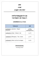 Vorschau - Lehrpläne/Lehrermaterial - *Stoffverteilungsplan 2021/2022* Musik Klasse 5 - Mittelschule Bayern LehrplanPLUS *anpassbarer Jahresplan* - Seite 2