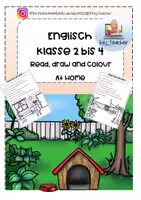 Vorschau - Arbeitsblätter - "Read, draw and colour" zum Thema "At Home" - Deckblatt