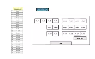 Vorschau - Lehrpläne/Lehrermaterial - autom. Sitzplan-Generator für 20/24 SuS (Numbers-Version) - Seite 1
