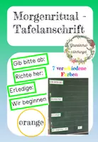 Vorschau - Poster - Tafelmaterial Morgenritual - orange (Klassenorganisation) - Deckblatt