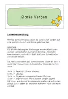 Vorschau - Aufgabenkarten - Klettmappe: Starke Verben (Gegenwart - Mitvergangenheit) - Seite 1