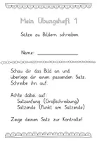 Vorschau - Arbeitsblätter - Sätze Geschichten schreiben LM - Seite 1