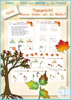 Vorschau - Mal- und Bastelvorlagen - Herbst Yogagedicht Warum färben sich die Blätter - Deckblatt