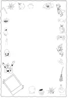 Vorschau - Arbeitsblätter - Schmuckrahmen Halloween Klasse 1-4 - Seite 1
