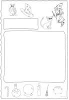 Vorschau - Arbeitsblätter - Schmuckrahmen Halloween Klasse 1-4 - Seite 2