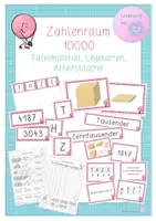 Vorschau - Arbeitsblätter - Einführung Zahlenraum 10000 - Tafelmaterial, Legekarten, Arbeitsblätter - Deckblatt