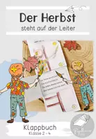 Vorschau - Arbeitsblätter - Klappbuch zum Herbstgedicht "Der Herbst steht auf der Leiter" (differenziert) - Deckblatt