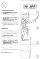 Vorschau - Arbeitsblätter - Klappbuch zum Herbstgedicht "Der Herbst steht auf der Leiter" (differenziert) - Seite 2