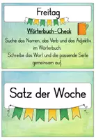 Vorschau - Aufgabenkarten - Satz des Tages/ der Woche (Klasse 3/4) - Seite 3