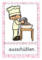 Vorschau - Poster - Bild- und Wortkarten Verben Kochen und Backen - Seite 1