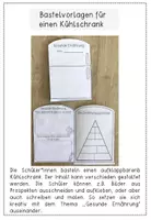 Vorschau - Arbeitsblätter - Gesunde Ernährung - Bastelvorlage für einen Kühlschrank - Seite 1