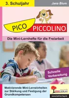 Vorschau - Arbeitsblätter - Pico Piccolino – Freiarbeit Mathe Klasse 3 | Mathematik Grundschule Klasse 3 | Mini-Lernhefte, Grundrechenarten, Zahlenraum, Runden, Uhrzeiten, Farbdruck, Nachhilfe, Lösungen - Deckblatt