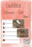 Vorschau - Arbeitsblätter - Laufdiktat Halloween Sätze - Seite 1