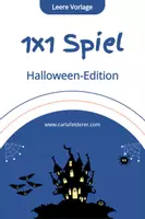 Vorschau - Spiele - Einmaleins-Spiel Halloween Edition leere Vorlage - Deckblatt