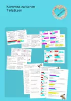 Vorschau - Arbeitsblätter - Kommas zwischen Teilsätzen - Deckblatt