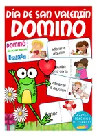 Vorschau - Spiele - Día de San Valentín Spanisch Domino Spiel Valentinstag - Deckblatt