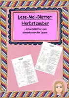 Vorschau - Arbeitsblätter - Lese Mal Blätter Herbstzauber Klasse 1 und 2 - Deckblatt