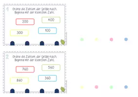 Vorschau - Spiele - Klammerkarten: Zahlen nach Größe sortieren (ZR 1000) - Seite 2