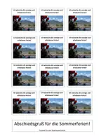 Vorschau - Anderer Materialtyp - Abschiedsgruß vor Sommerferien - Deckblatt