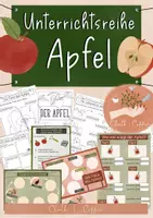 Vorschau - Unterrichtsreihen - Apfel Unterrichtsreihe - Experimente, Klettkarten, Arbeitsblätter, Deckblatt - Deckblatt