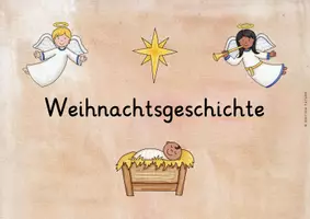 Vorschau - Präsentationen/Tafelbilder - Weihnachten - Tafelmaterial II - Die Weihnachtsgeschichte - Seite 1
