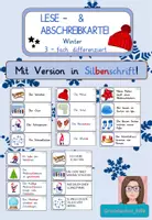 Vorschau - Arbeitsblätter - Abschreibkartei Winter 3fach differenziert - Klasse 1-3 - Deckblatt
