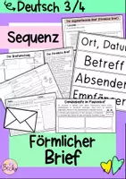 Vorschau - Unterrichtsreihen - Förmlicher Brief (Sequenz mit allen Materialien) - Deckblatt