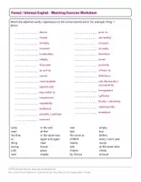 Vorschau - Arbeitsblätter - Formal / Informal English - Matching Exercise Worksheets - Seite 3