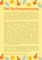 Vorschau - Anderer Materialtyp - Entspannungsgeschichte Herbstspaziergang - Deckblatt