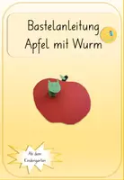 Vorschau - Mal- und Bastelvorlagen - Apfel mit Wurm Bastelanleitung und Vorlage - Deckblatt