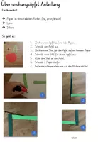 Vorschau - Mal- und Bastelvorlagen - Apfel mit Wurm Bastelanleitung und Vorlage - Seite 1