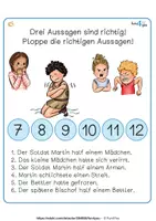 Vorschau - Stationenlernen - Sankt Martin - Leseübung - Richtig oder falsch - Plopper - Seite 3
